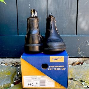 Blundstone Kids 1992 Black/Bronze Glitter Elastic Boot, size AUS / UK 3, USAW6